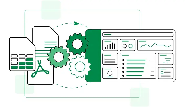 Илюстрация на автоматизация на процеси - Професионална уеб разработка за бизнес нужди и дигитални проекти - УебКома ООД