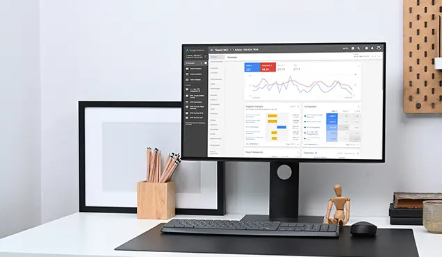 Монитор с графики от Google Ads кампании - Професионална уеб разработка за бизнес нужди и дигитални проекти - УебКома ООД