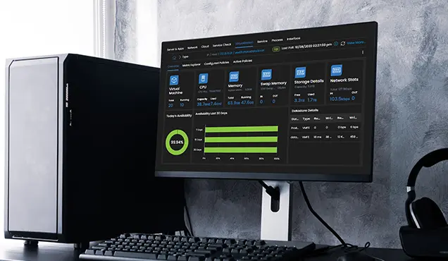 Компютър със софтуер за следене на мрежова активност - Професионална уеб разработка за бизнес нужди и дигитални проекти - УебКома ООД