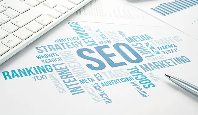 Снимка на надпис SEO и важните за него елементи - Професионална уеб разработка за бизнес нужди и дигитални проекти - УебКома ООД